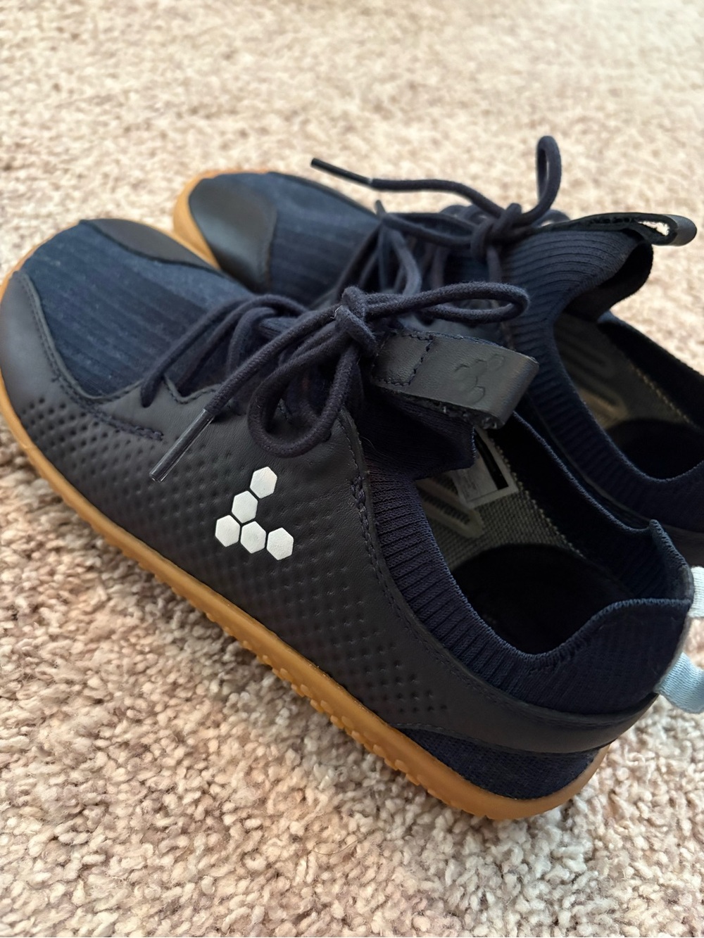 Vivo barefoot Navy with Gum Sole Lace-Up Sneakers
